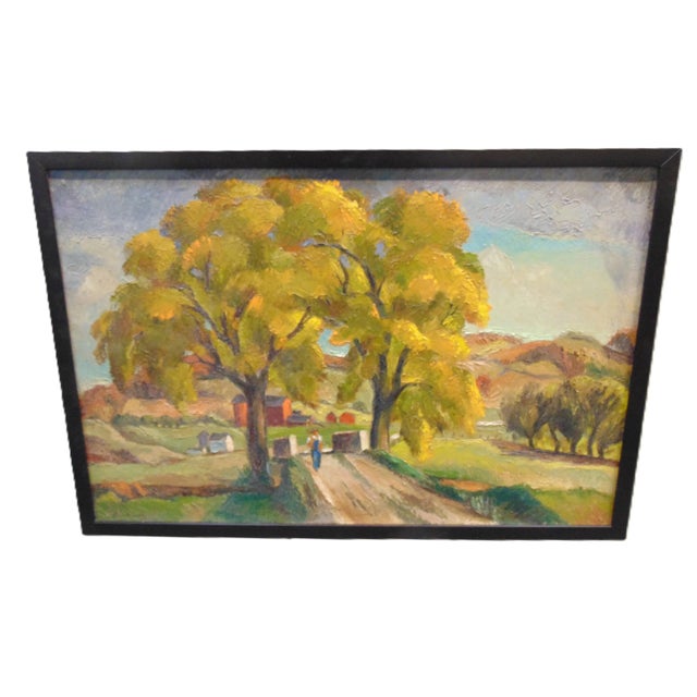 Expressionism Original Oil Painting "Going Fishing" by Frederick Buchholz 38"w X 26"h Framed For Sale - Image 3 of 12