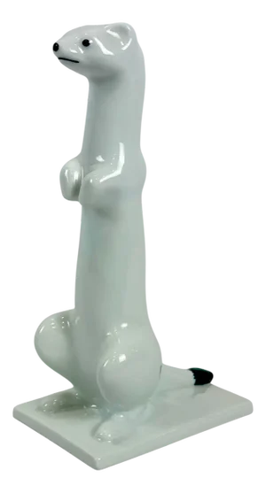 Porcelain Ermine Figurine by Tor Vaa for Porsgrund, 1960s