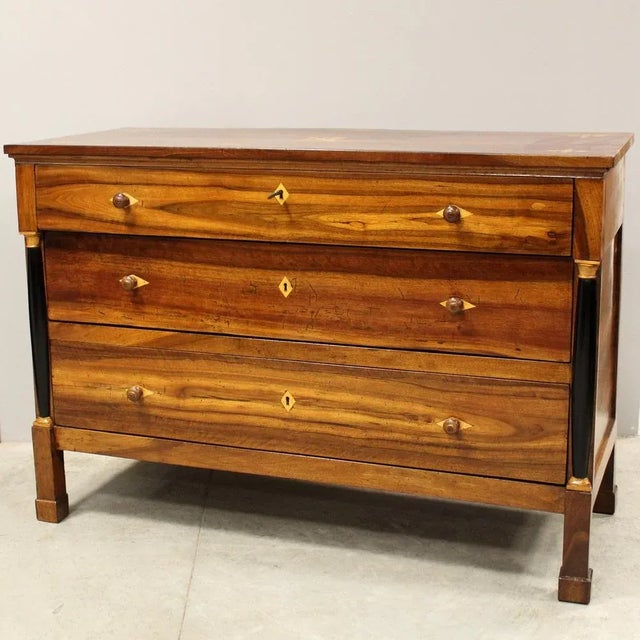 Antique Italian Empire Chest of Drawers in Walnut For Sale - Image 13 of 13