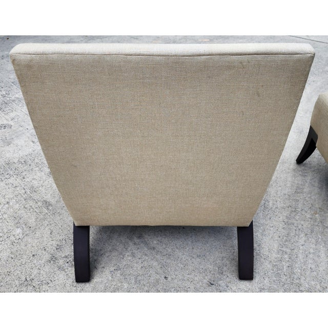 Early 21st Century Michael Wolk Farrah Chair & Ottoman For Sale - Image 5 of 12