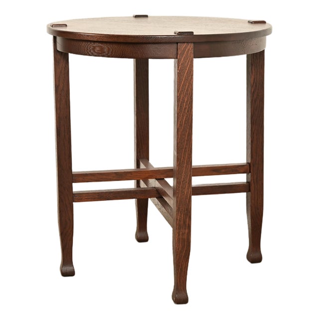 Miller Cabinet Co. Antique Mission Oak Arts & Crafts Tabouret Side Table, Newly Refinished For Sale