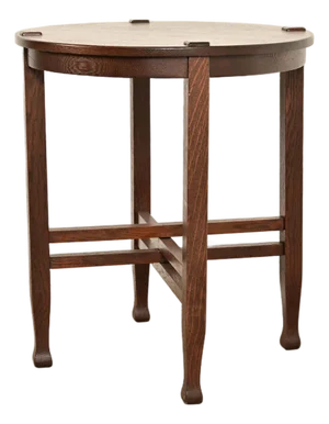 Miller Cabinet Co. Antique Mission Oak Arts & Crafts Tabouret Side Table, Newly Refinished