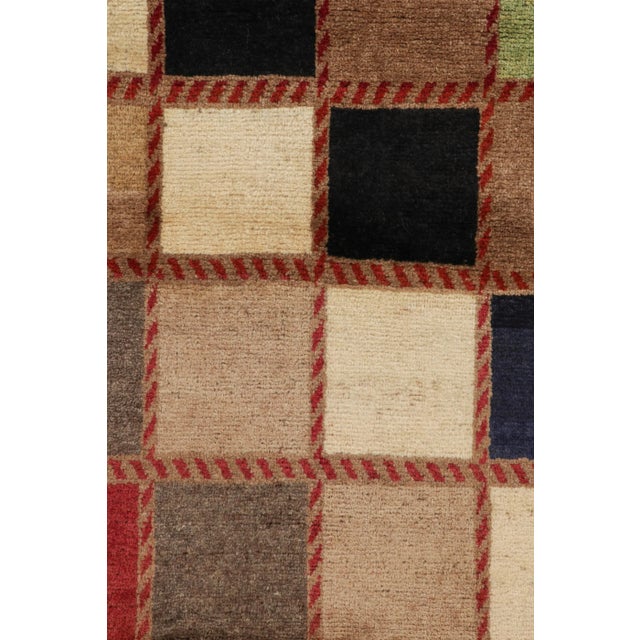 Traditional Vintage Gabbeh Persian Rug With Colorful Geometric Patterns - Rug & Kilim For Sale - Image 3 of 8