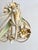 Cream Vintage Painted Tole Floral Chandelier, 1950s For Sale - Image 8 of 10