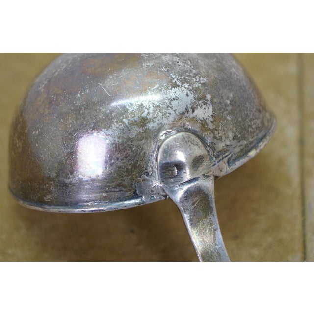 Antique 1825 English Georgian Regency Silver Soup Serving Spoon Ladle 205g 14" For Sale - Image 11 of 13