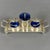 800 Silver Salt and Pepper Sticks in Blue Glass from Artigianato Italiano, Set of 7 For Sale - Image 6 of 15