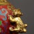 Vintage Cloisonne Enamel Incense Burner – 6.1" Gilt Lion Censer With Floral Motif For Sale - Image 9 of 9
