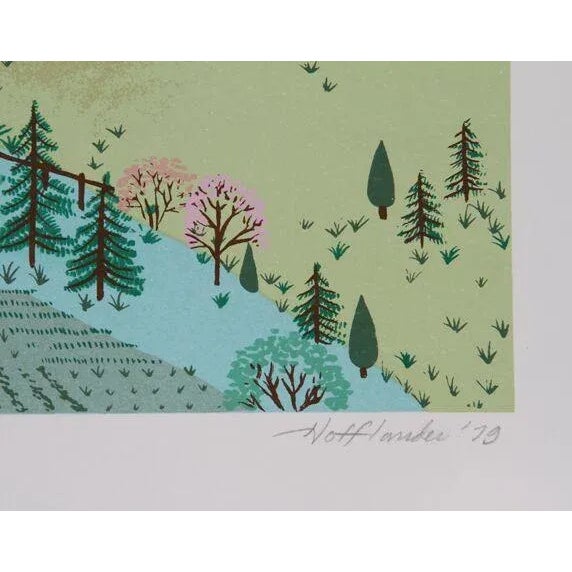 "Spring Balloons" by Jack Hofflander, American (1920 - 2003). Serigraph, signed and numbered in pencil. Year: 1978...