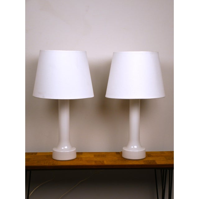 Large Swedish Art Glass Table Lamps from Bergboms, 1960s, Set of 2 For Sale - Image 3 of 10