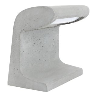 Borne Bétone Petite Cast Concrete Table Lamp by Le Corbusier With LED Bulb For Sale