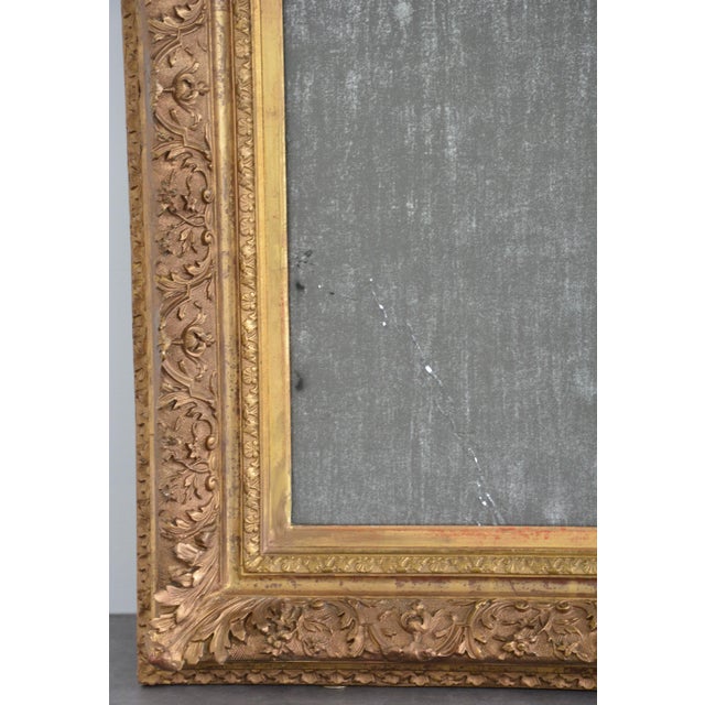 Late 19th Century Antique Giltwood Wall Mirror with Foxed Glass, 1870 For Sale - Image 5 of 18