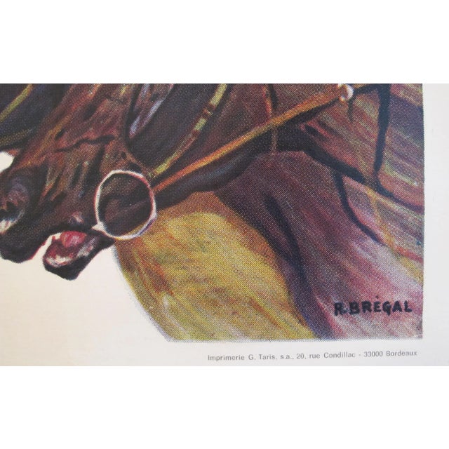Mid-Century Modern Vintage French Horse Race Poster, 1970's Courses de Saintes For Sale - Image 3 of 4