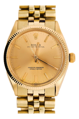 Rolex Oyster 1005 Champagne Dial Gold Vintage Watch