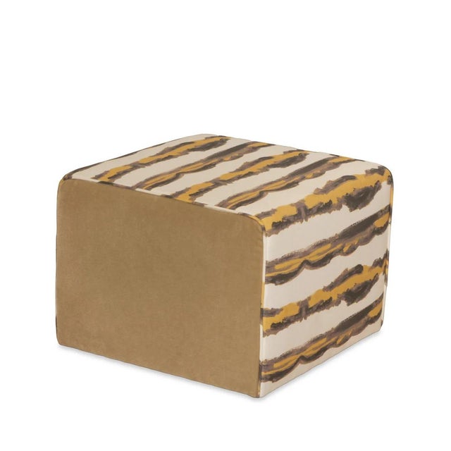 Contemporary Pair of Anthony George Home Ottomans For Sale - Image 3 of 4