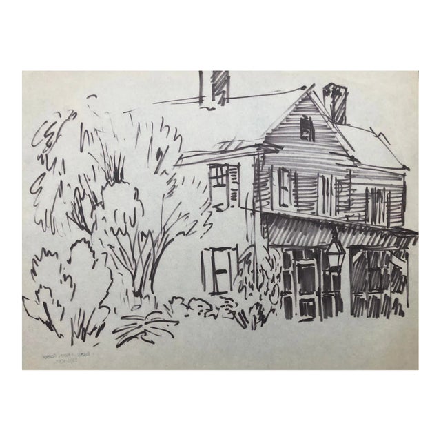 1950s Henry Gasser House Drawing For Sale
