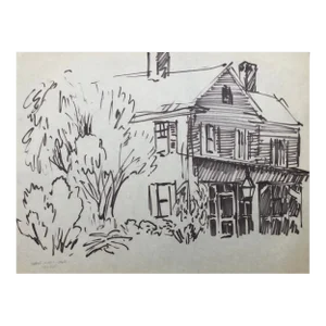 1950s Henry Gasser House Drawing