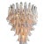 Murano Pink and White Saddle Waterfall Chandelier For Sale