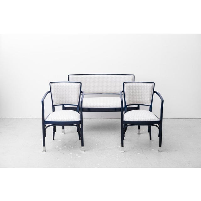 Art Nouveau Seating Group by Koloman Moser for Jacob & Josef Kohn, Vienna, Austria, 1902, Set of 3 For Sale - Image 17 of 18