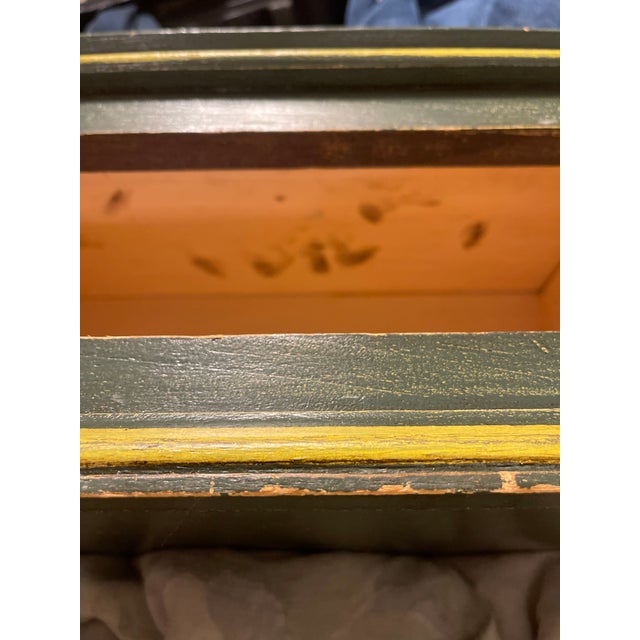 VTG/Antique Florentine Wooden Hand Painted Organizer Box Storage Case Secretary For Sale - Image 11 of 12