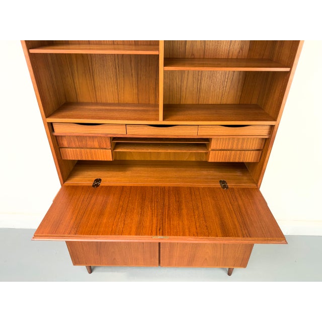 Vintage Teak Bookcase with Desk from Omann Jun, 1960s For Sale - Image 12 of 18