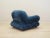 Textile Italian Blue Armchair, 1970s For Sale - Image 7 of 14