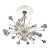 1960s J. & L. Lobmeyr Starburst Chandelier | Austrian Crystal & Chrome For Sale