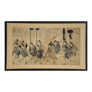 Festival Procession of a Daimyo - Original Woodblock Print