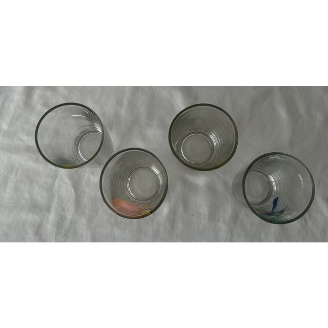 Palm Springs Chic Exotic Bird Juice Glasses- Set of 4 For Sale In Palm Springs - Image 6 of 8