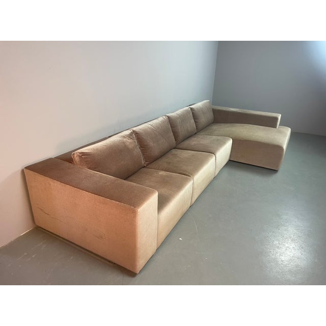 Modular Sofa in Champagne Velvet from Walter Knoll, Germany, 1970s, Set of 4 For Sale - Image 11 of 18