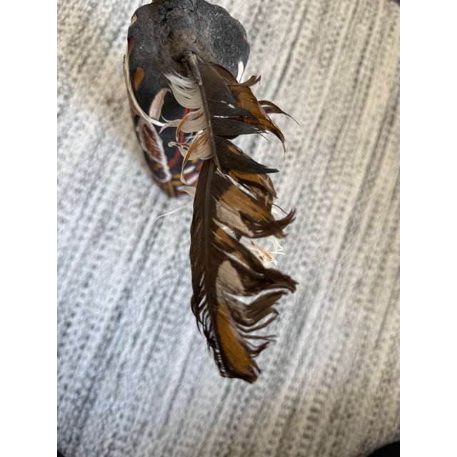 Brown Late 20th Century Vintage Aboriginal Totem by Samuel Poantimului For Sale - Image 8 of 11