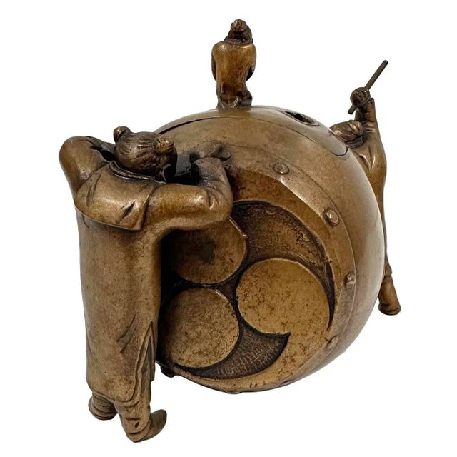 Early 20th Century Antique Japanese Bronze Koro (Incense Burner) For Sale - Image 5 of 11