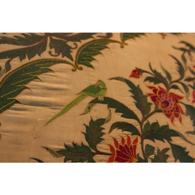 Antique Indian Mughal Framed Embroidered Wall Art For Sale In Los Angeles - Image 6 of 12