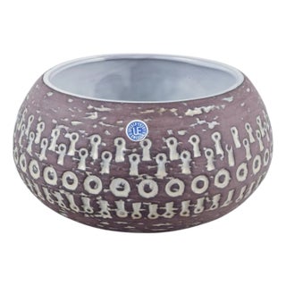 Ceramic Bowl with Abstract Pattern by Mari Simmulson for Upsala Ekeby, 1960s For Sale