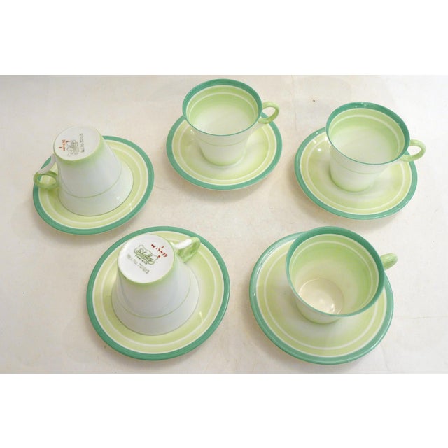 English Art Deco Coffee Service by E. Slater for Shelley Potteries, 1930s, Set of 7 For Sale - Image 14 of 18