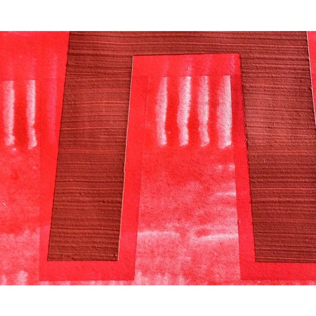 Abstract Contemporary Abstract Mixed Media on Paper Painting "Liminal Icon (Monument I)" by Michael Barringer For Sale - Image 3 of 4