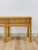 Vintage Coastal Wicker Rattan Console Table Woven Lattice Glass Top Beige Boho For Sale - Image 14 of 14
