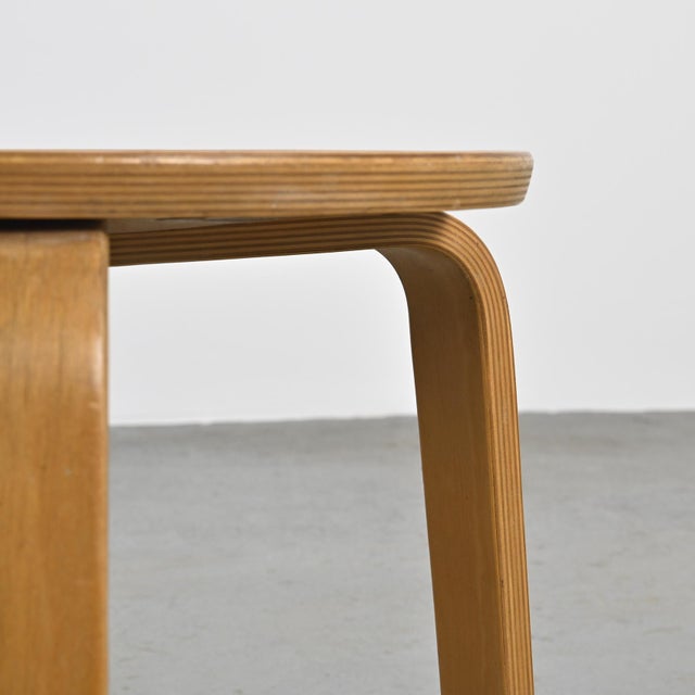 Hans Bellmann Low Stool by Hans Bellmann, Ed. Horgen Glarus for Horgenglarus, Switzerland, 1950 For Sale - Image 4 of 12