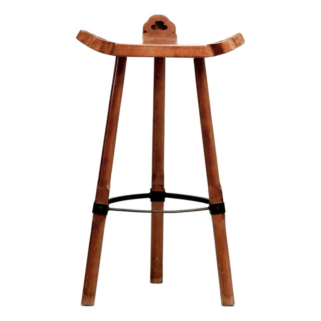 1960s Spanish Brutalist Bar Stool For Sale