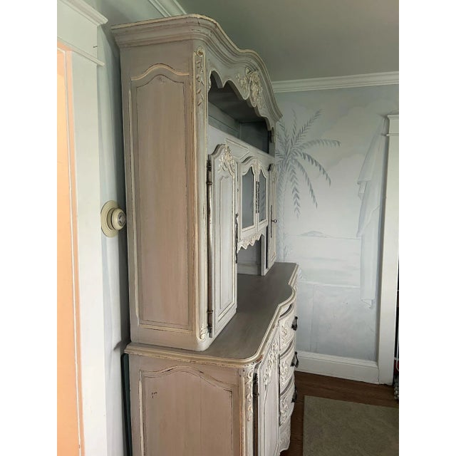Antique French Blue Painted Cupboard For Sale - Image 4 of 10