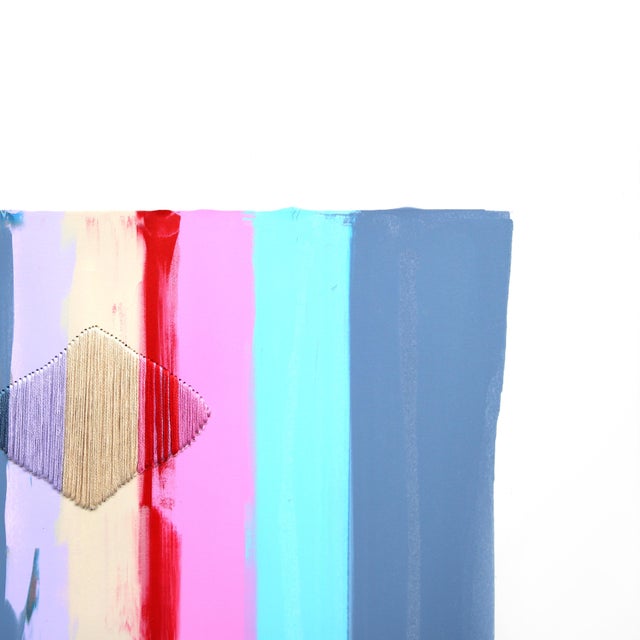 Abstract Fils I Colors DCXCIII - Muted Color Abstract Contemporary Art on Paper Original Artwork by Raul De La Torre For Sale - Image 3 of 7