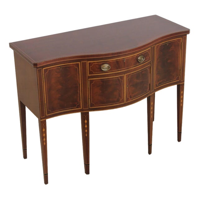Kittinger Mahogany Federal Style Inlaid Server Sideboard Brandy Board For Sale
