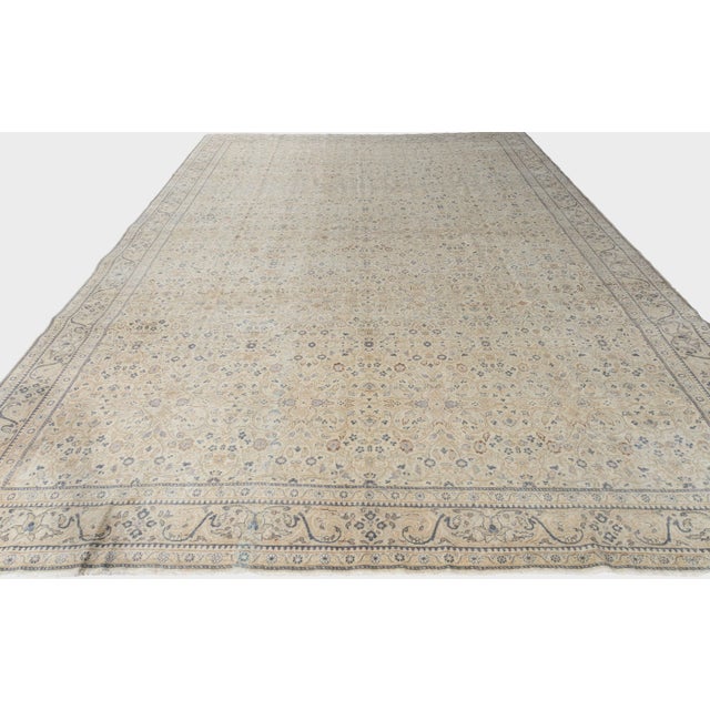 Vintage Circa 1940 Ivory Turkish Sivas Rug 8ft 10in X 12ft 2in For Sale - Image 14 of 14