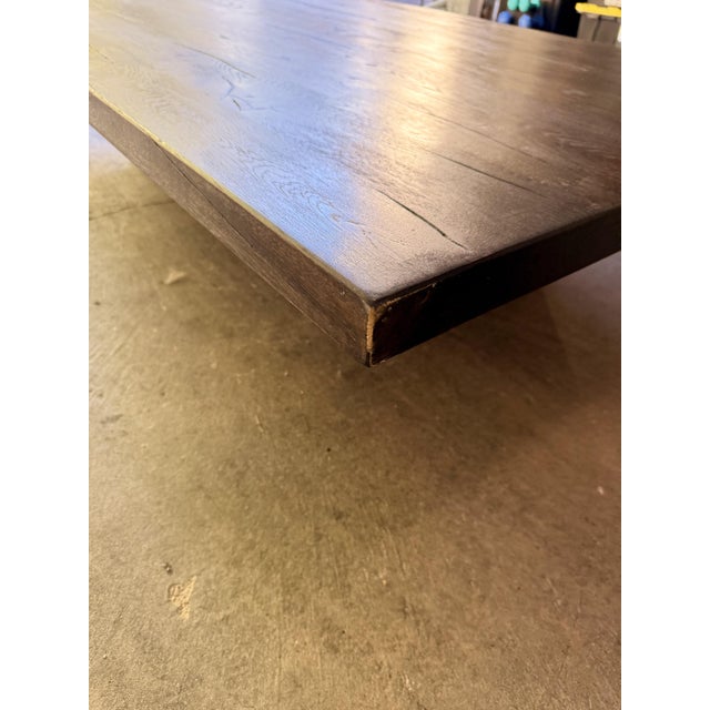 Restoration Hardware Reclaimed Oak Plinth Coffee Table For Sale - Image 11 of 13