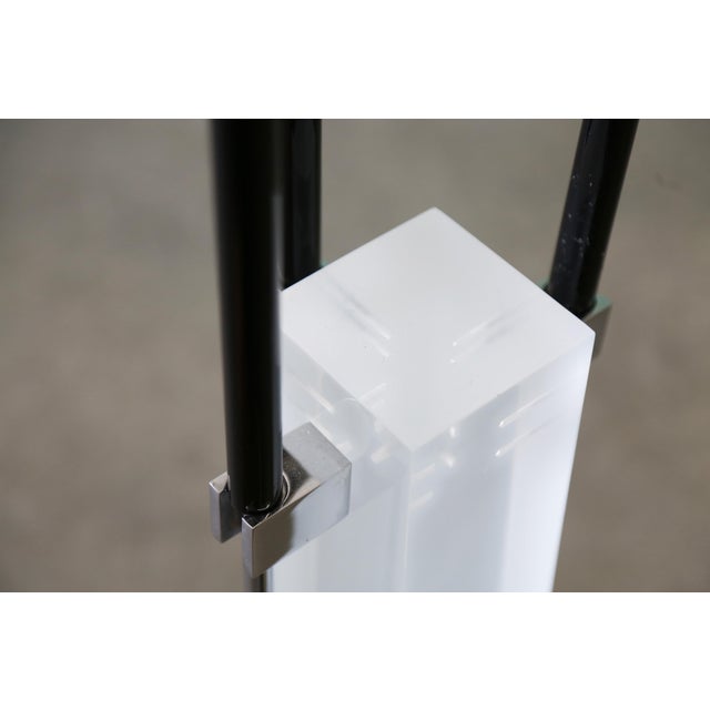 1970s Chrome and Lucite Fireplace Tools Complete Set by Alessandro Albrizzi For Sale - Image 9 of 14