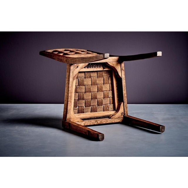 Brown Side Chair in the style of René Gabriel, France, 1940s For Sale - Image 8 of 11