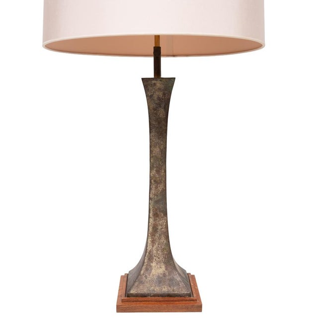 Brown Verdigris Bronze Table Lamp by Stewart Ross James for Hansen Lighting, 1960s For Sale - Image 8 of 18