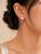 Contemporary Late 20th Century Pair of 14K White Gold Rose Quartz Garnet Heart Diamond Earrings For Sale - Image 3 of 3