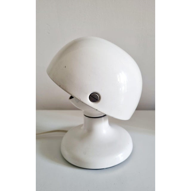 Metal Italian Modern White Metal Table Lamp by Tobia and Afra Scarpa for Flos, 1970s For Sale - Image 7 of 13