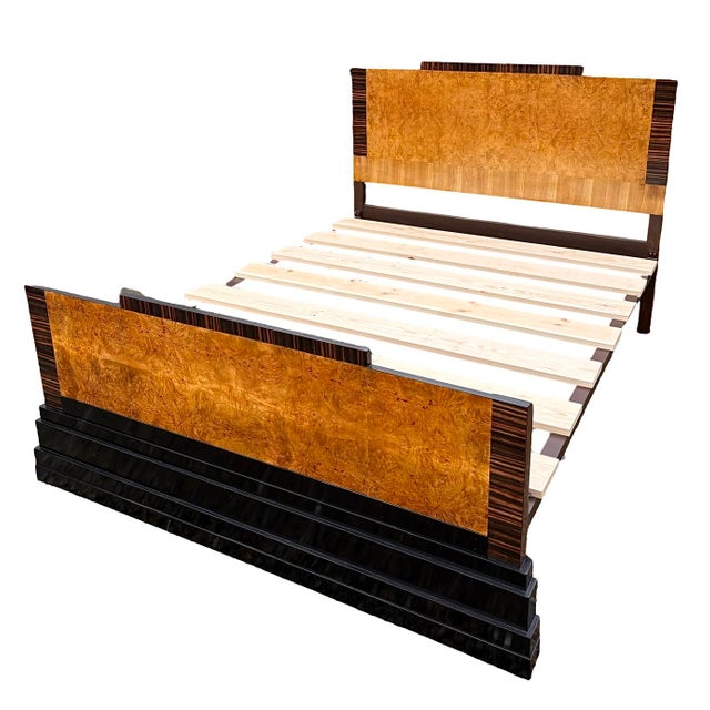 Art Deco Queen Size Bed, 1930s For Sale - Image 4 of 10