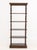 Baroque Style Five-Tier Walnut Etagere, with turned wood supports on carved rectangular base. 71.25" H x 28" W x 13.75" D....